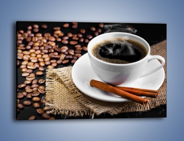 Obraz na płótnie – Kawa z cynamonową laską – jednoczęściowy prostokątny poziomy JN456