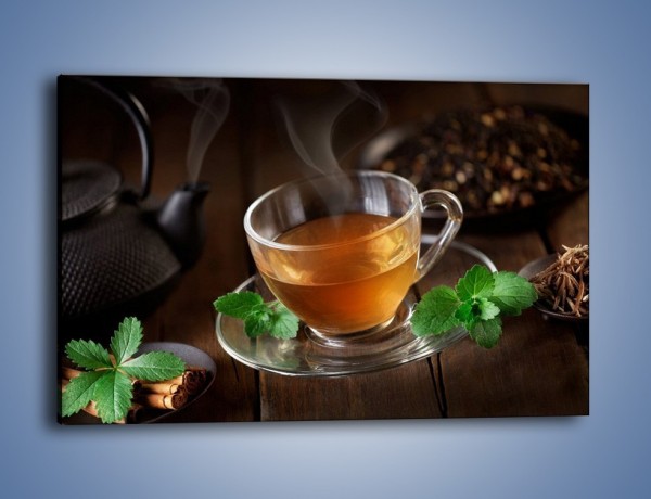 Obraz na płótnie – Mała filiżanka gorącej herbaty – jednoczęściowy prostokątny poziomy JN493