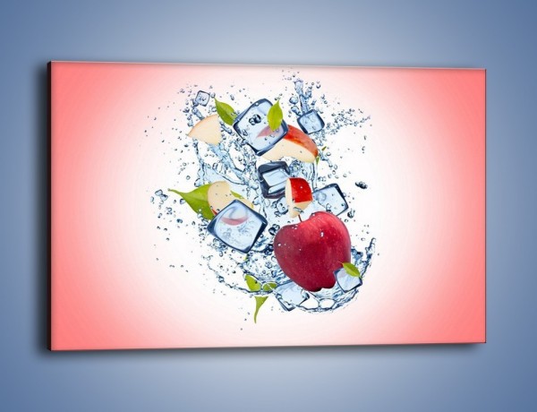 Obraz na płótnie – Jabłkowe trio w powietrzu – jednoczęściowy prostokątny poziomy JN500