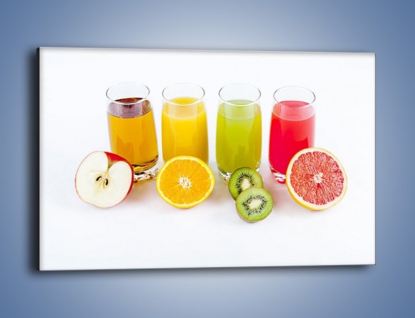 Obraz na płótnie – Świeże soki dla dzieci z owoców – jednoczęściowy prostokątny poziomy JN579