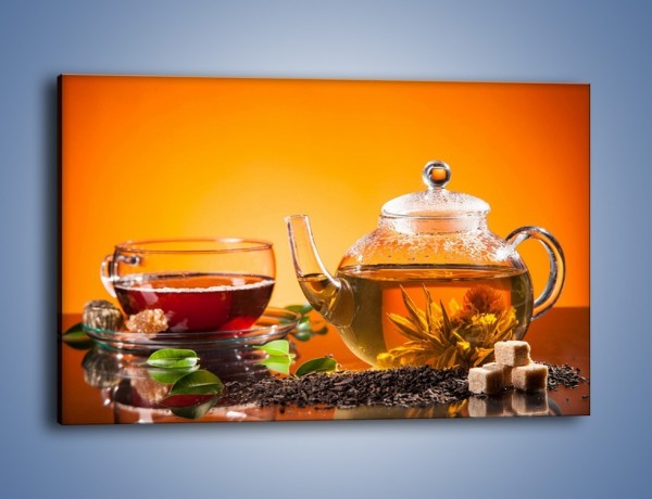 Obraz na płótnie – Dzbanuszek świeżej herbaty – jednoczęściowy prostokątny poziomy JN626