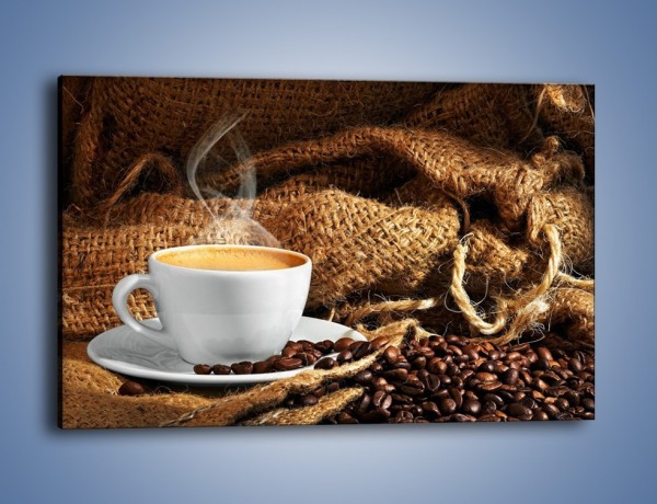 Obraz na płótnie – Upity łyk kawy – jednoczęściowy prostokątny poziomy JN637