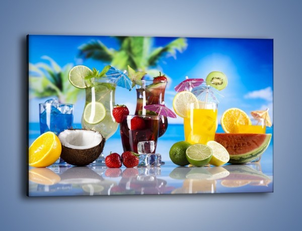 Obraz na płótnie – Drinki z egzotycznych owoców – jednoczęściowy prostokątny poziomy JN640