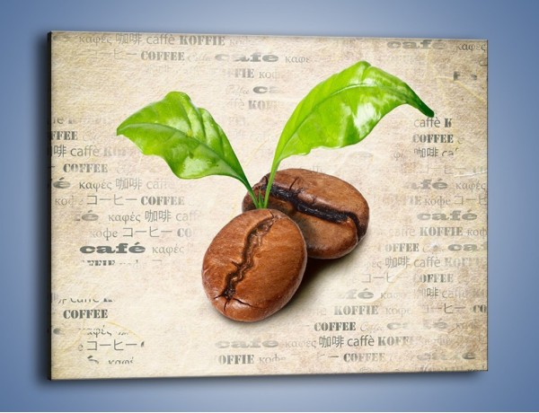 Obraz na płótnie – Ziarno kawy z dedykacją – jednoczęściowy prostokątny poziomy JN709