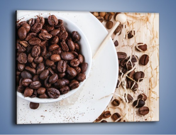 Obraz na płótnie – Kawa wśród beżu i bieli – jednoczęściowy prostokątny poziomy JN718