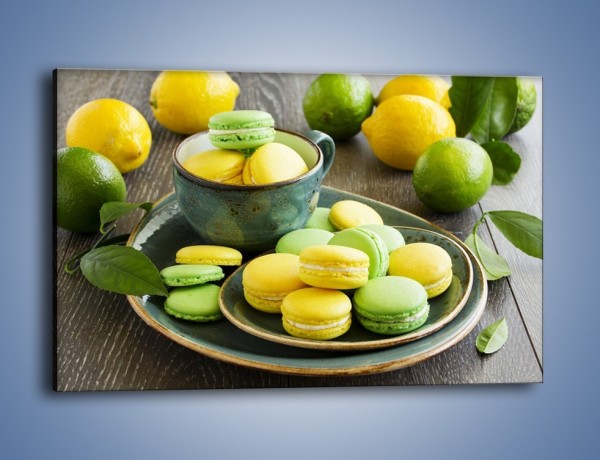 Obraz na płótnie – Cytrynowo-limonkowe ciasteczka – jednoczęściowy prostokątny poziomy JN724