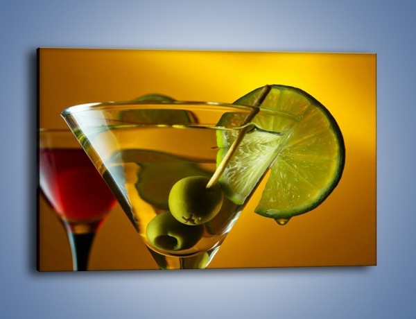 Obraz na płótnie – Drink nie tylko z oliwką – jednoczęściowy prostokątny poziomy JN736