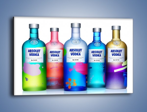 Obraz na płótnie – Kolorowe butelki absolut – jednoczęściowy prostokątny poziomy JN749