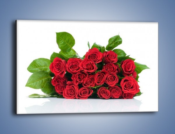 Obraz na płótnie – Idealna wiązanka czerwonych róż – jednoczęściowy prostokątny poziomy K018