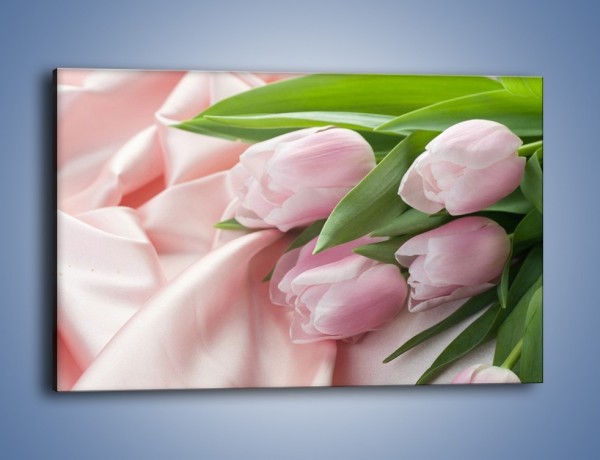 Obraz na płótnie – Odpoczynek tulipanów na atłasie – jednoczęściowy prostokątny poziomy K050