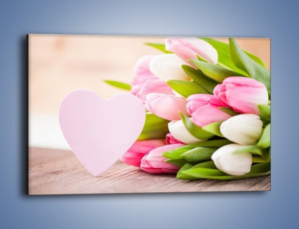 Obraz na płótnie – Miłość do tulipanów – jednoczęściowy prostokątny poziomy K292
