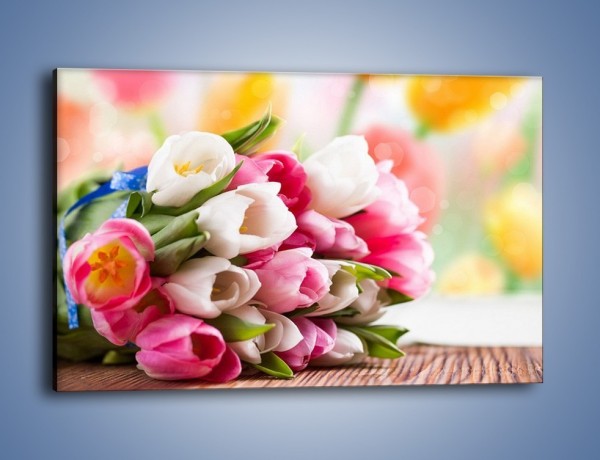 Obraz na płótnie – Tulipany w letniej odsłonie – jednoczęściowy prostokątny poziomy K404