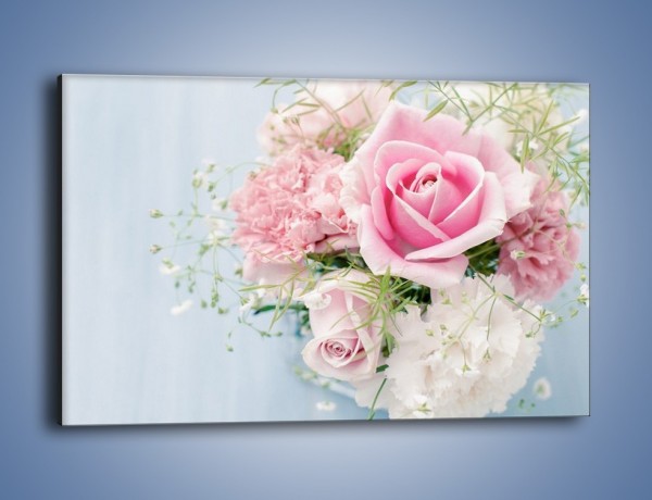 Obraz na płótnie – Kwiaty z ślubną historią – jednoczęściowy prostokątny poziomy K494