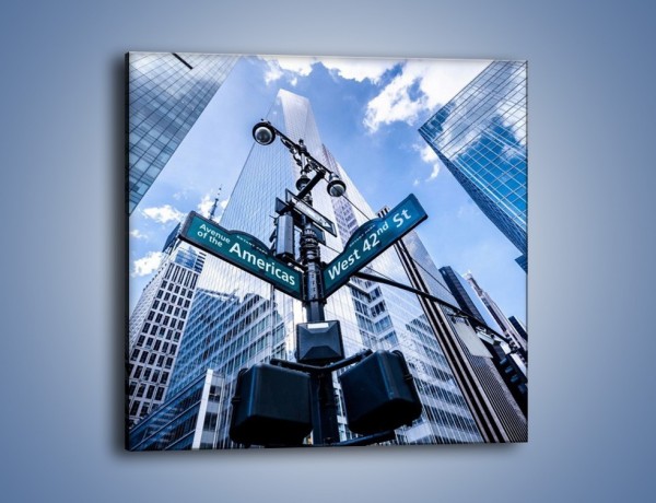 Obraz na płótnie – Skrzyżowanie ulic w Nowym Jorku – jednoczęściowy kwadratowy AM501