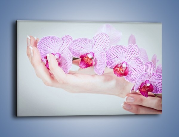 Obraz na płótnie – Piękno kwiatów w dłoni – jednoczęściowy prostokątny poziomy K690