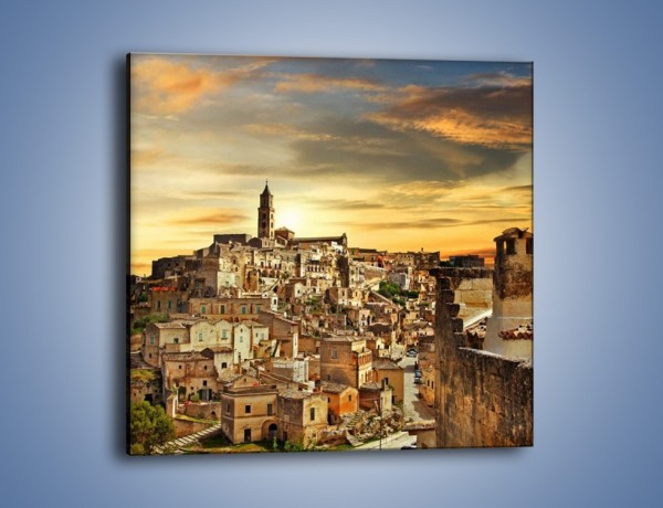 Obraz na płótnie – Matera – miasto wykute w skale – jednoczęściowy kwadratowy AM517