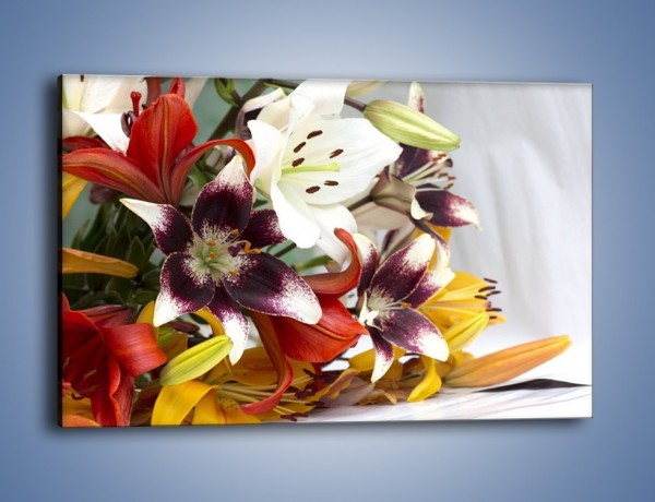 Obraz na płótnie – Wiązanka z samych lilii – jednoczęściowy prostokątny poziomy K945