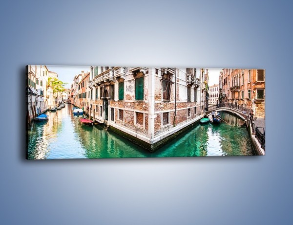 Obraz na płótnie – Skrzyżowanie wodne w Wenecji – jednoczęściowy panoramiczny AM081