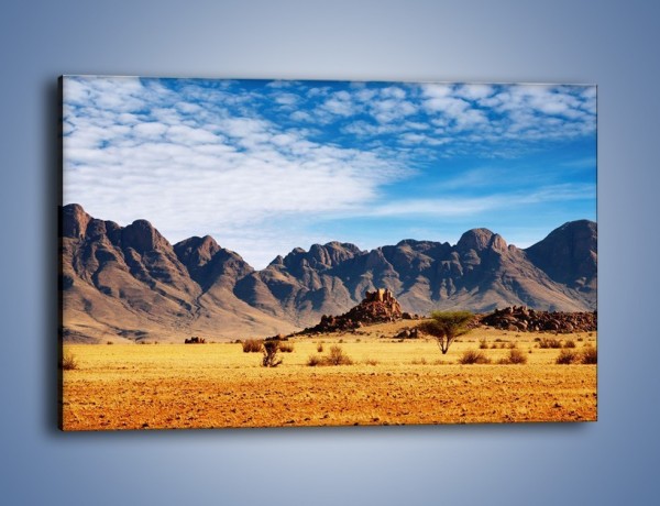 Obraz na płótnie – Góry w pustynnym krajobrazie – jednoczęściowy prostokątny poziomy KN030