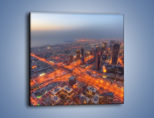 Obraz na płótnie – Panorama Dubaju o poranku – jednoczęściowy kwadratowy AM538