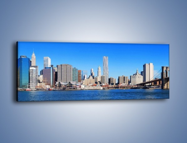 Obraz na płótnie – Nowy Jork w świetle pięknego dnia – jednoczęściowy panoramiczny AM105