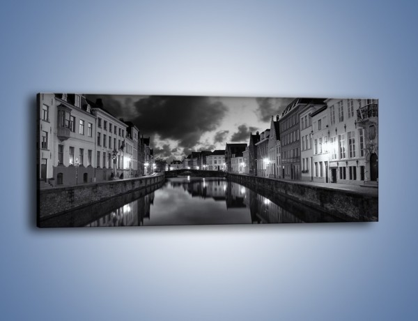 Obraz na płótnie – Urokliwe miasteczko nad kanałem wodnym – jednoczęściowy panoramiczny AM134