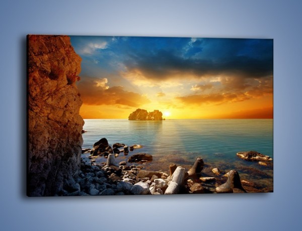 Obraz na płótnie – Spokojne morze i słońce – jednoczęściowy prostokątny poziomy KN557
