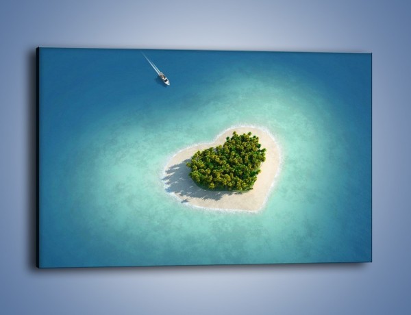 Obraz na płótnie – Tropikalna wyspa miłości – jednoczęściowy prostokątny poziomy KN737