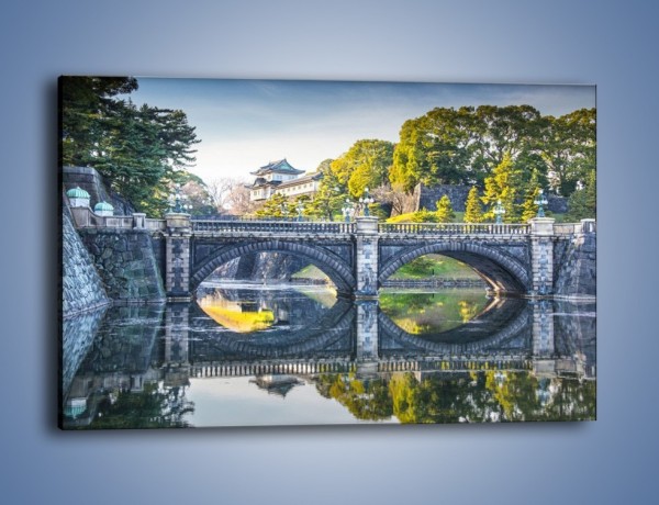 Obraz na płótnie – Kamienny most z okularami – jednoczęściowy prostokątny poziomy KN899