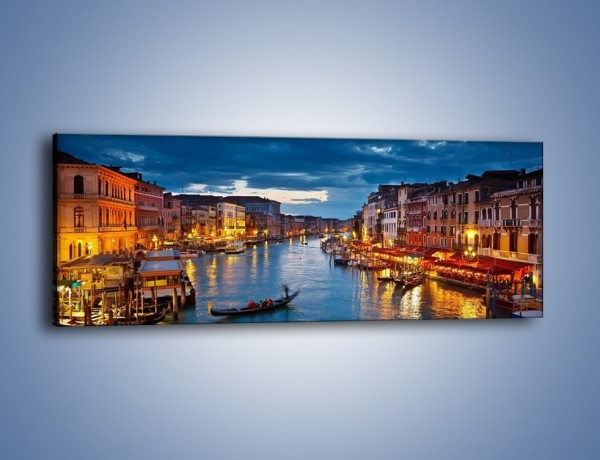 Obraz na płótnie – Wenecja romantyczną porą – jednoczęściowy panoramiczny AM163