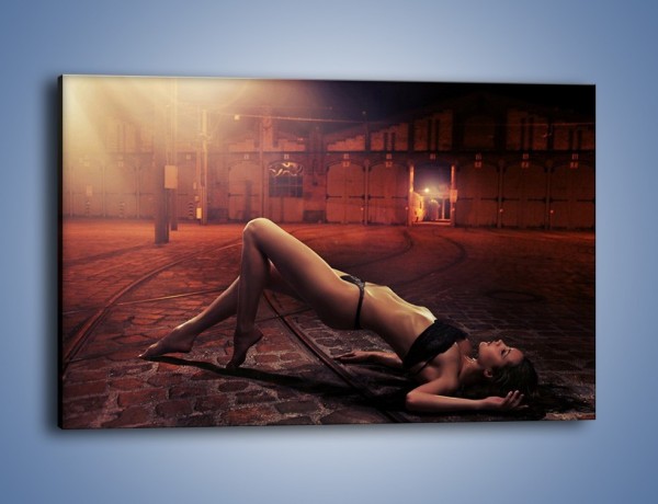 Obraz na płótnie – Kobiece ciało na bruku – jednoczęściowy prostokątny poziomy L055