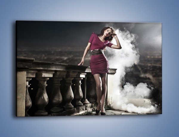 Obraz na płótnie – Wieczorny spacer w dymie – jednoczęściowy prostokątny poziomy L070