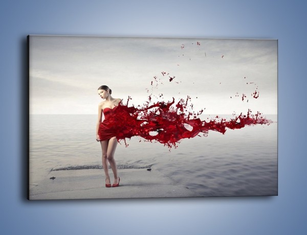 Obraz na płótnie – Krew suknia i woda – jednoczęściowy prostokątny poziomy L361