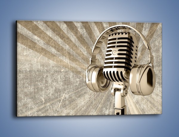 Obraz na płótnie – Głos w srebrnym mikrofonie – jednoczęściowy prostokątny poziomy O026