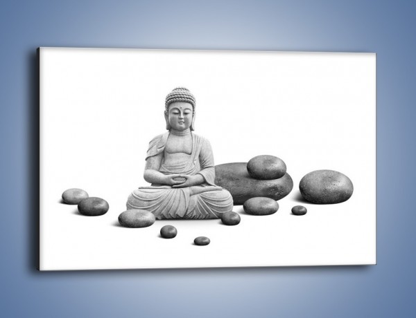 Obraz na płótnie – Budda wśród kamieni – jednoczęściowy prostokątny poziomy O229