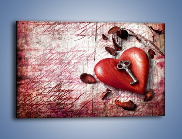 Obraz na płótnie – Klucz do serca – jednoczęściowy prostokątny poziomy O246