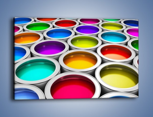 Obraz na płótnie – Paleta kolorowych pojemniczków – jednoczęściowy prostokątny poziomy O253