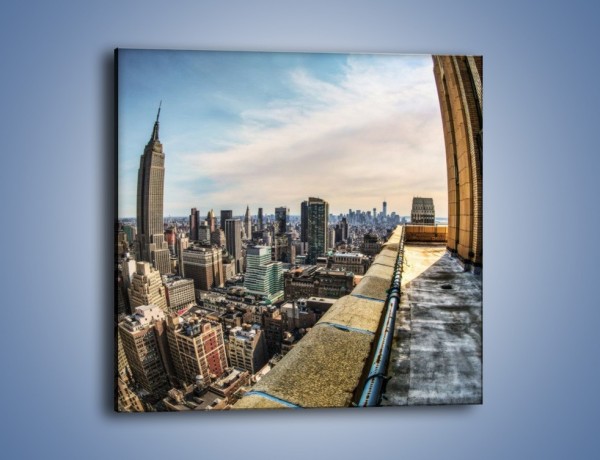 Obraz na płótnie – Empire State Building na Manhattanie – jednoczęściowy kwadratowy AM610