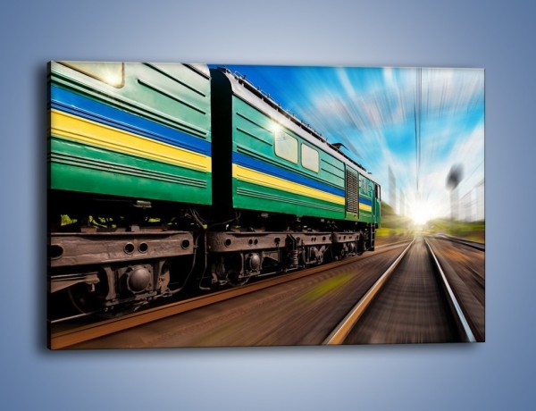 Obraz na płótnie – Pędzący pociąg – jednoczęściowy prostokątny poziomy TM024