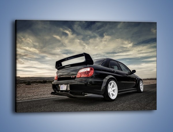 Obraz na płótnie – Czarne Subaru Impreza WRX Sti – jednoczęściowy prostokątny poziomy TM133