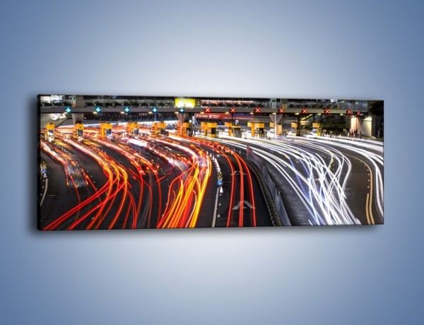 Obraz na płótnie – Autostradowa bramka w ruchu świateł – jednoczęściowy panoramiczny AM236