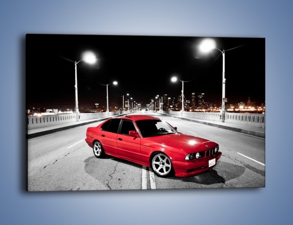 Obraz na płótnie – BMW 5 E34 na moście – jednoczęściowy prostokątny poziomy TM227
