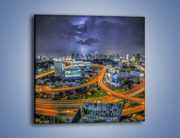 Obraz na płótnie – Burza nad Bangkokiem – jednoczęściowy kwadratowy AM622