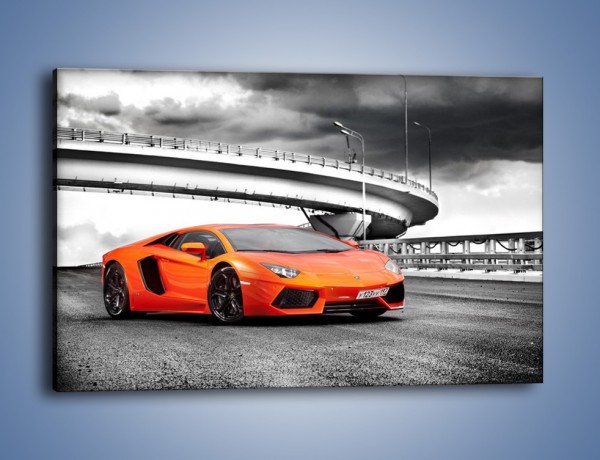 Obraz na płótnie – Lamborghini Aventador na szarym tle – jednoczęściowy prostokątny poziomy TM237