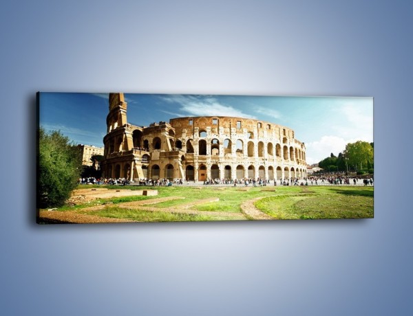 Obraz na płótnie – Koloseum w piękny dzień – jednoczęściowy panoramiczny AM273