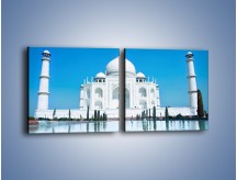 Obraz na płótnie – Taj Mahal pod błękitnym niebem – dwuczęściowy kwadratowy poziomy AM077