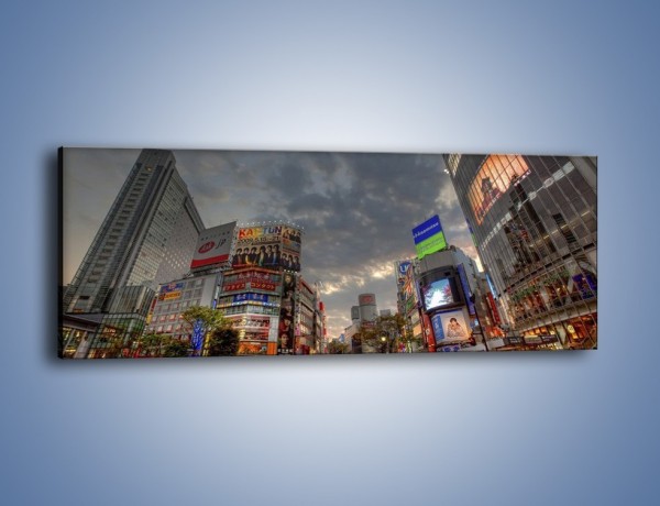 Obraz na płótnie – Uliczny tłok w Tokyo – jednoczęściowy panoramiczny AM312