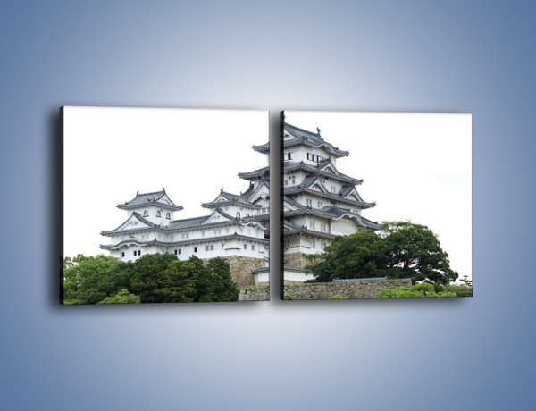 Obraz na płótnie – Azjatycka architektura – dwuczęściowy kwadratowy poziomy AM181