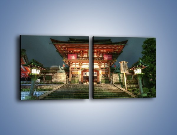 Obraz na płótnie – Świątynia w Kyoto – dwuczęściowy kwadratowy poziomy AM327