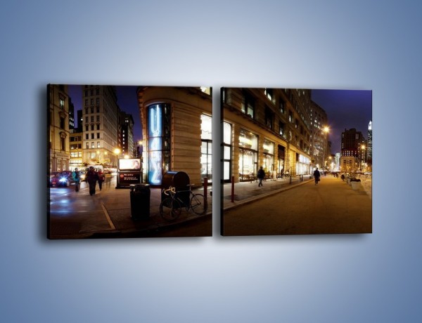 Obraz na płótnie – Flatiron Building w Nowym Jorku – dwuczęściowy kwadratowy poziomy AM345
